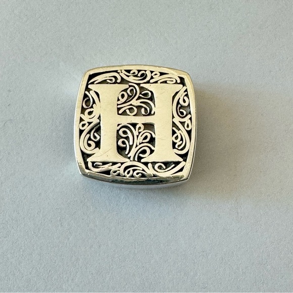 LORI BONN H Initial Sterling Silver Slide Charm For Bracelet “H Is For Hot” - Picture 4 of 10